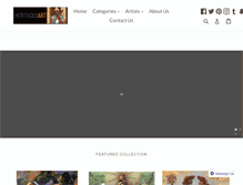 Tablet Screenshot of heritagesart.com